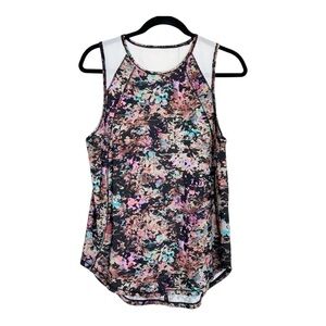 Lululemon Top Women’s Sculpt Tank Stencil Blossom Multi Floral Mesh Yoga Sz 10?